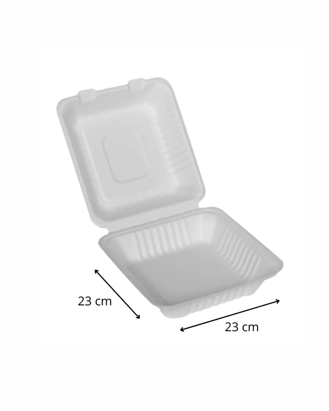 MENU BOX z trzciny cukrowej 23 x 23 x 7,5 cm
