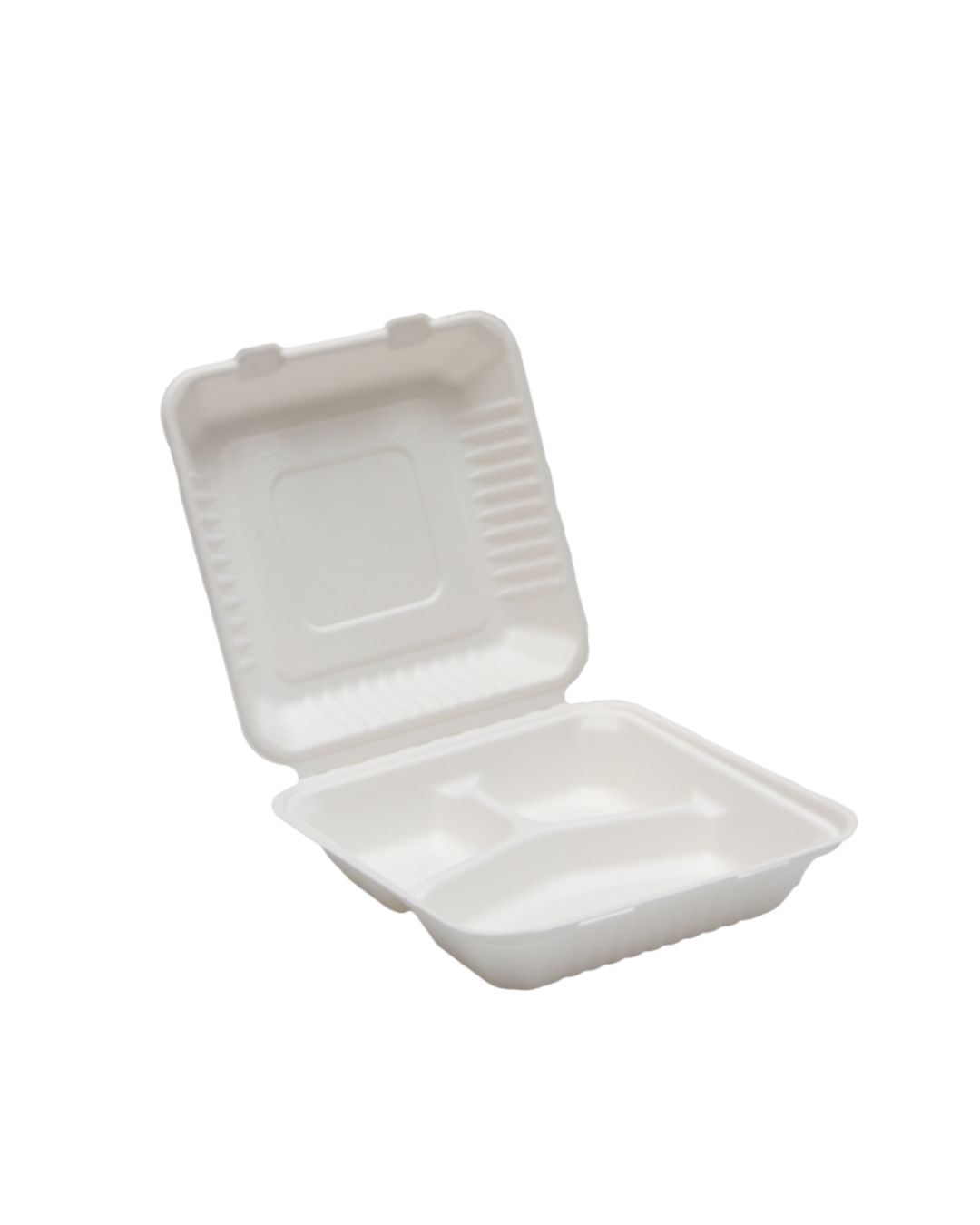 MENU BOX z trzciny cukrowej 3- komorowy 23 x 23 x 7,5 cm