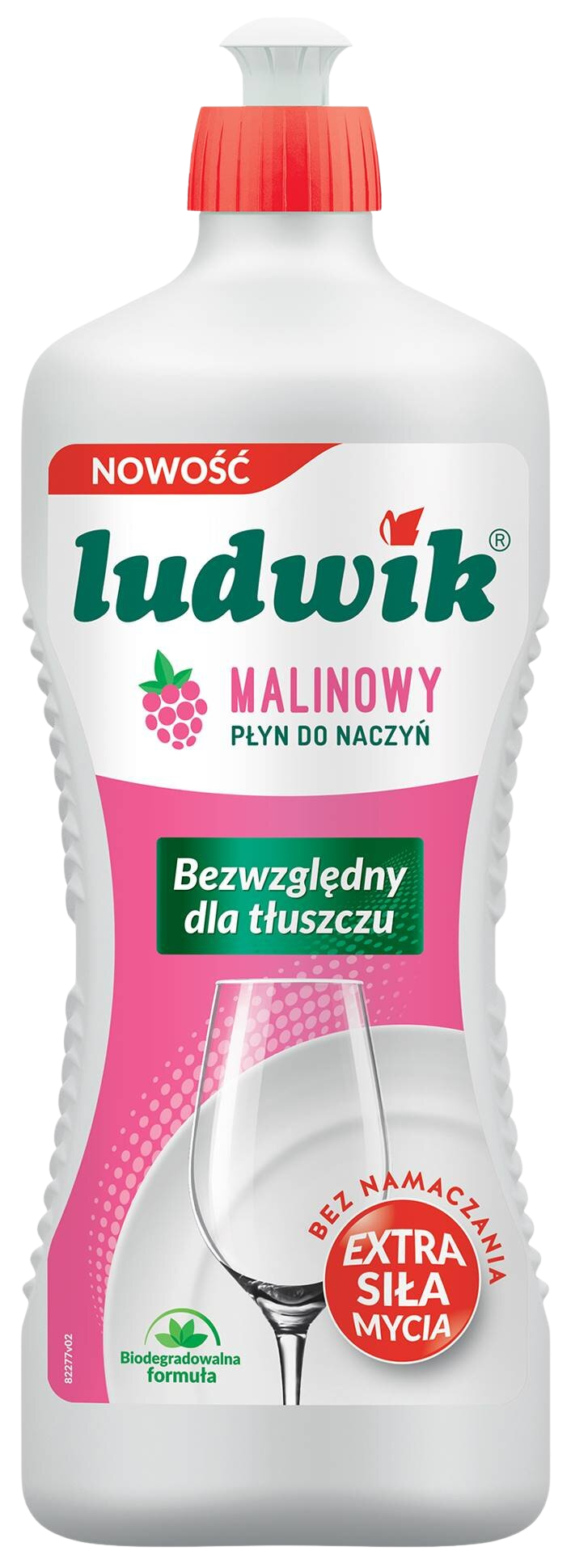 Ludwik Płyn do mycia naczyń malinowy 900 g