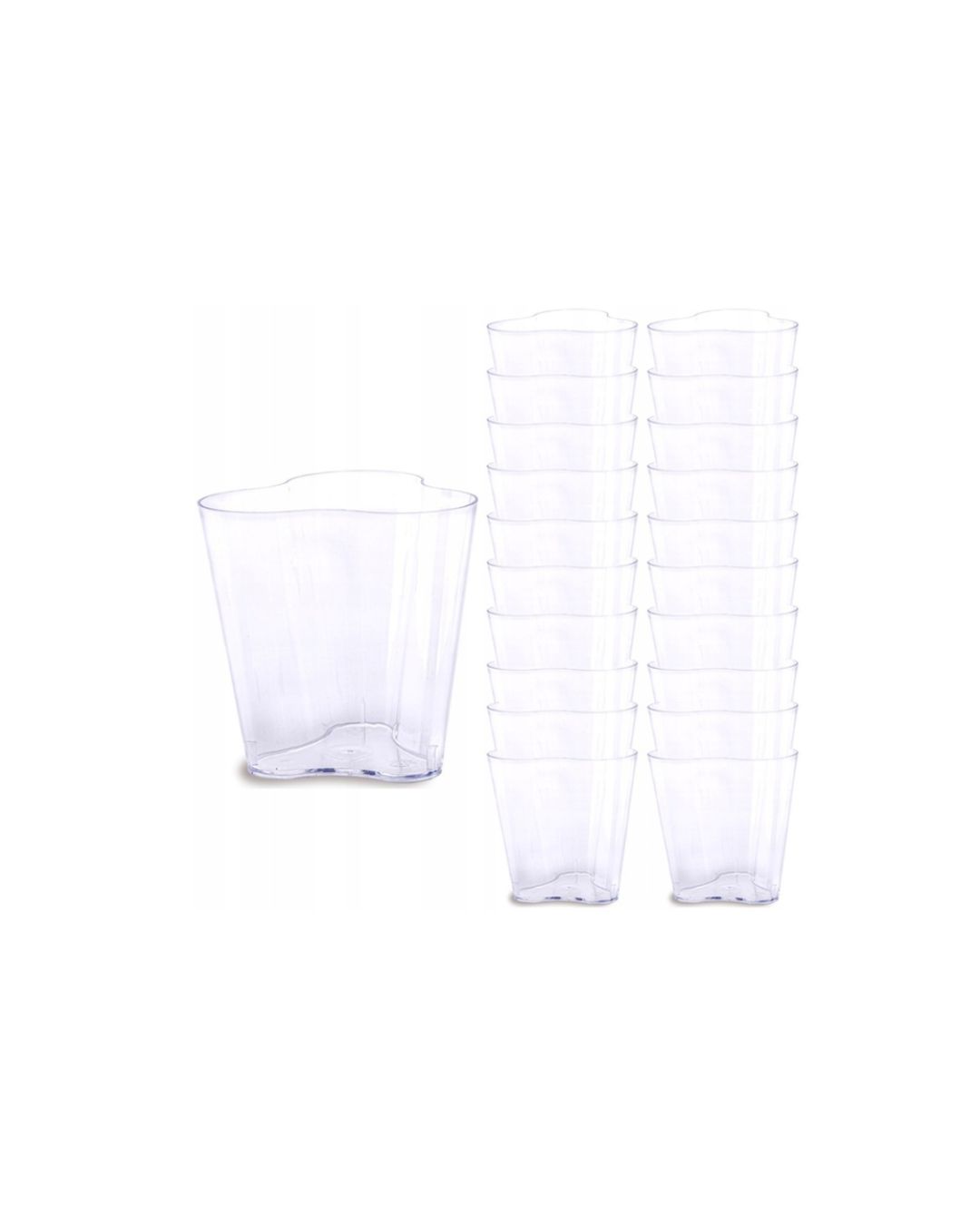 Pojemnik fingerfood 120 ml krystaliczne 20 szt. kwiatek