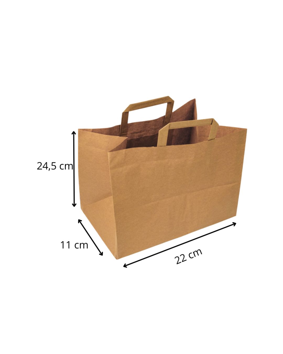 Torba papierowa z uchwytem 22 x 11 x 24,5 cm