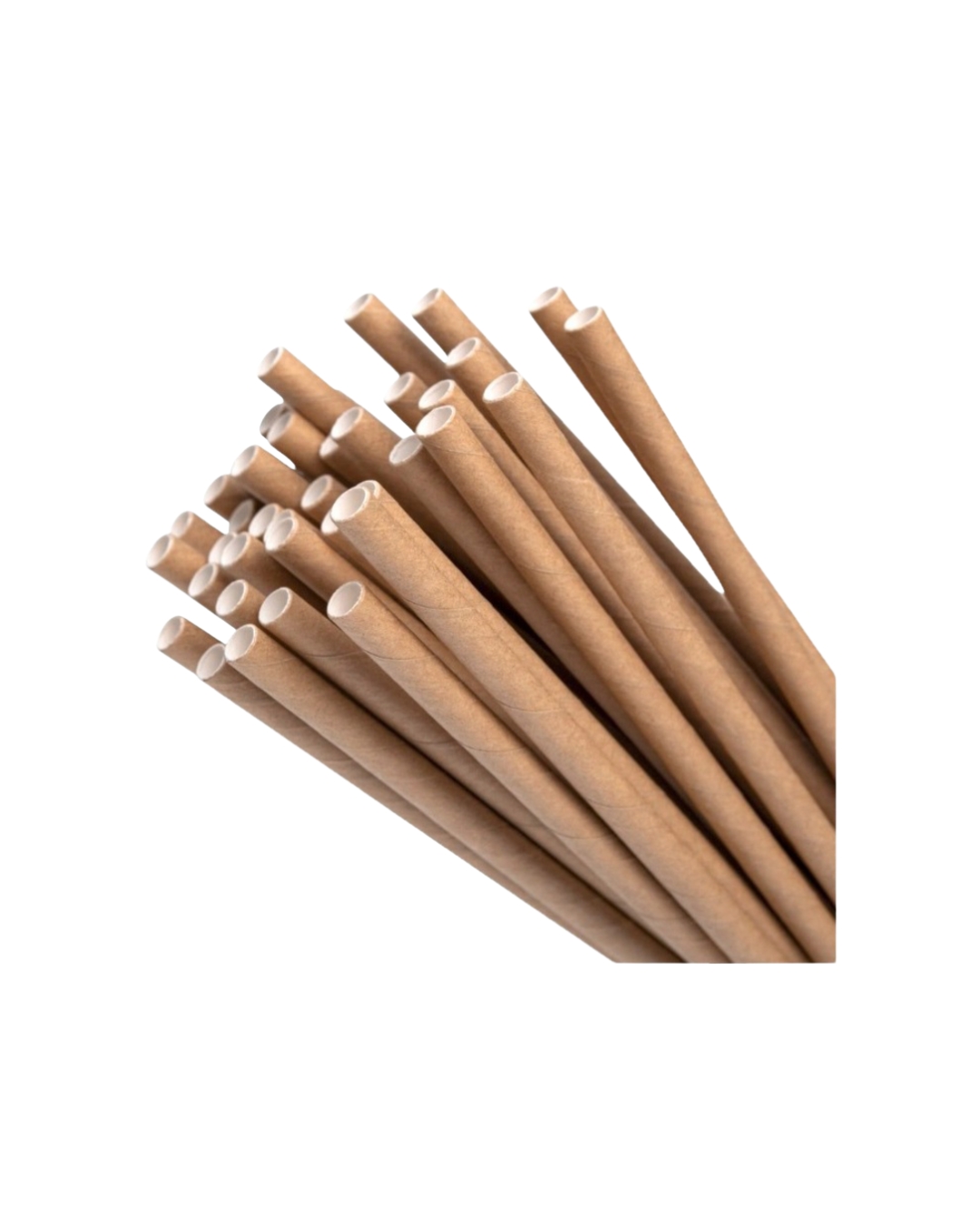 Słomki papierowe 8 mm / 19,7 cm kraft (250 szt.)