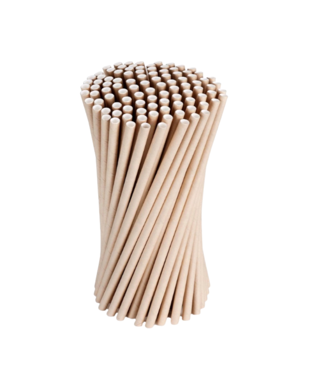 Słomki papierowe 8 mm / 19,7 cm kraft (250 szt.)