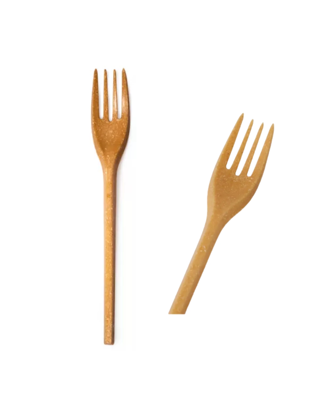 Widelce z włókien drzewnych "REUSE" WPC brąz 18 cm 50 szt.